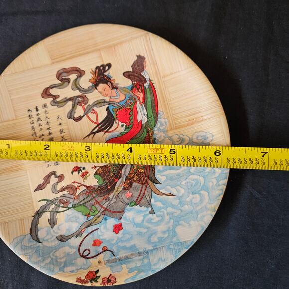 Bamboo Plate Specialist Set of 6 Plates Asian Art Taiwan Dinnerware Kitchen - Picture 11 of 16